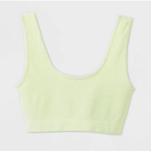Bright green scoop neck bralette
